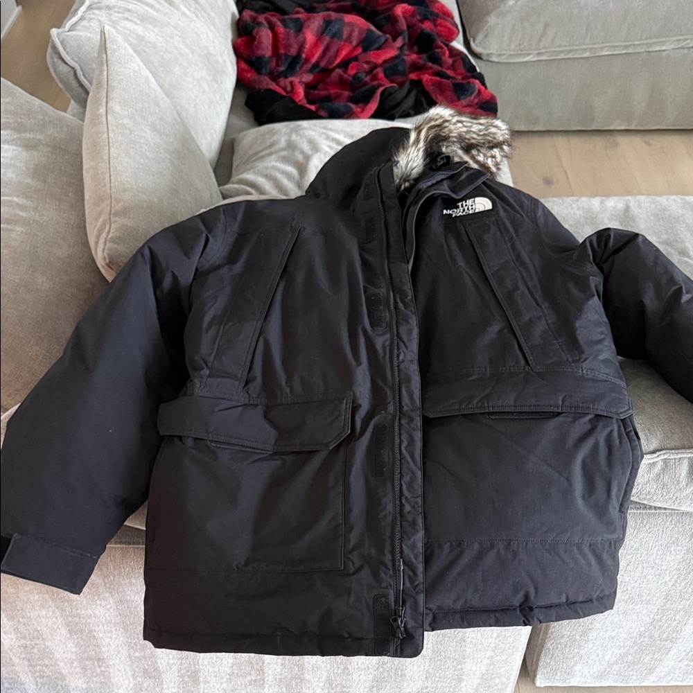 The North Face McMurdo Parka Black Insulated Jacket with Fur Hood